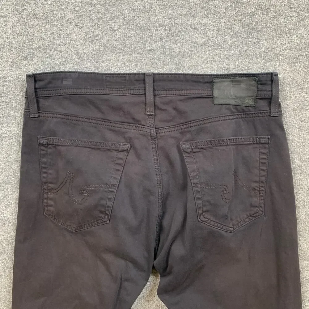 AG Adriano Goldschmied Pants Men 32 Dull Black Everett Slim Straight Leg *READ